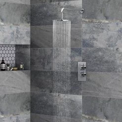 Cruze Twin Round Concealed Shower Valve - Chrome -Shower Valves Sales Store CRSVC01 d4 460