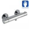 Cool Touch Round Bottom Outlet Thermostatic Bar Shower Valve - Chrome -Shower Valves Sales Store CTV07 P