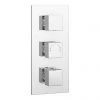 Milan Triple Square Concealed Thermostatic Shower Valve - Chrome -Shower Valves Sales Store CVT001 n p