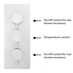 Cruze Triple Round Concealed Thermostatic Shower Valve - Chrome 13 Cruze Triple Round Concealed Thermostatic Shower Valve - Chrome -Shower Valves Sales Store CVT002 n d5a 460