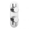 Cruze Chrome Round Twin Concealed Shower Valve w. Diverter + Oval Backplate -Shower Valves Sales Store CZCHSVDR np