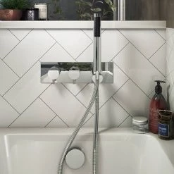 Cruze Round Wall Mounted Thermostatic Shower Valve with Handset -Shower Valves Sales Store CZSVH n d3 460