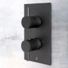 JTP Vos Matt Black Single Outlet Thermostatic Concealed Shower Valve with Designer Handles -Shower Valves Sales Store DH28651AMB P