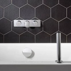 Crosswater - Dial Pier 2 Control Bath Valve with Handset and Bath Filler Waste -Shower Valves Sales Store DIAL PIER 7 D1 460