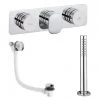 Crosswater - Dial Pier 2 Control Bath Valve with Handset and Bath Filler Waste -Shower Valves Sales Store DIAL PIER 7 P