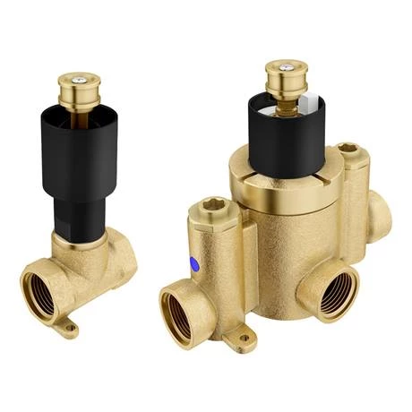 Arezzo Matt Black Concealed Individual Stop Tap + Thermostatic Control Shower Valve 4 Arezzo Matt Black Concealed Individual Stop Tap + Thermostatic Control Shower Valve - Image 2