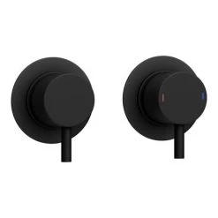 Arezzo Matt Black Concealed Individual Stop Tap + Thermostatic Control Shower Valve 11 Arezzo Matt Black Concealed Individual Stop Tap + Thermostatic Control Shower Valve -Shower Valves Sales Store EG AZ 36AB n d1 460