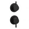 Arezzo Matt Black Concealed Individual Stop Tap + Thermostatic Control Shower Valve 1 Arezzo Matt Black Concealed Individual Stop Tap + Thermostatic Control Shower Valve -Shower Valves Sales Store EG AZ 36AB n p