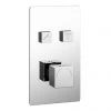 Milan Twin Modern Square Push-Button Shower Valve with 2 Outlets -Shower Valves Sales Store EG PB 02S np1