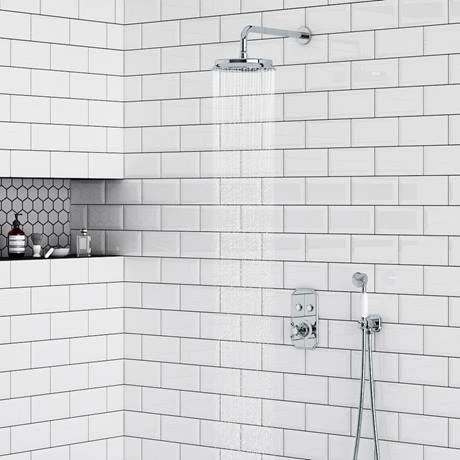 Chatsworth 1928 Traditional Two Outlet Push-Button Shower Valve 4 Chatsworth 1928 Traditional Two Outlet Push-Button Shower Valve - Image 2