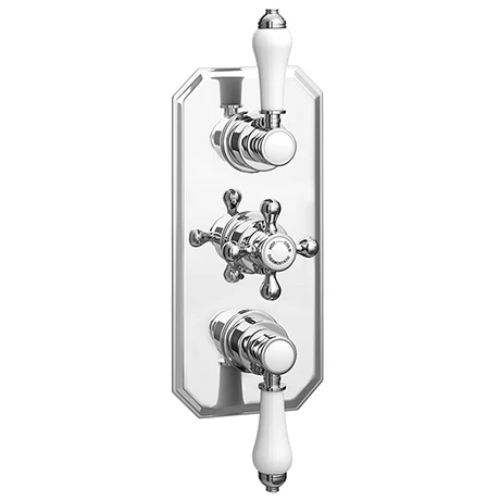 Trafalgar Traditional Triple Concealed Thermostatic Shower Valve 3 Trafalgar Traditional Triple Concealed Thermostatic Shower Valve