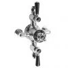 Hudson Reed Topaz Black Triple Exposed Thermostatic Shower Valve - BTSVT102