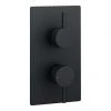 Arezzo Round Modern Twin Concealed Shower Valve with Diverter - Matt Black -Shower Valves Sales Store MB RD SVD n p