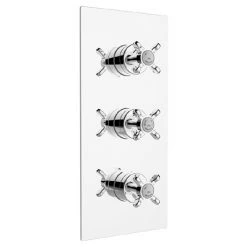 Bristan - 1901 Concealed Dual Control Three Handle Thermostatic Shower Valve - Chrome - N2-SHC3STP-C