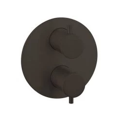 Crosswater MPRO Industrial Carbon Black Crossbox 1 Outlet Trim Set