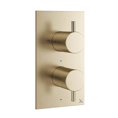 Crosswater MPRO Thermostatic Shower Valve with 2-Way Diverter - Brushed Brass - PRO1510RF+ 3 Crosswater MPRO Thermostatic Shower Valve with 2-Way Diverter - Brushed Brass - PRO1510RF+