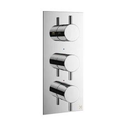 Crosswater MPRO Triple Concealed Thermostatic Shower Valve - Chrome - PRO2000RC