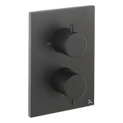 Crosswater - Matt Black MPRO Crossbox 1 Outlet Trim & Levers Finishing Kit