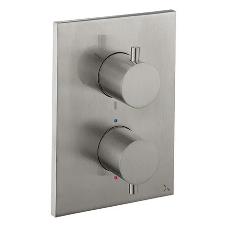 Crosswater - Stainless Steel Effect MPRO Crossbox 3 Outlet Trim & Levers Finishing Kit 3 Crosswater - Stainless Steel Effect MPRO Crossbox 3 Outlet Trim & Levers Finishing Kit
