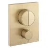 Crosswater MPRO Crossbox Push Brushed Brass Effect 2 Outlet Trim Set 2 Crosswater MPRO Crossbox Push Brushed Brass Effect 2 Outlet Trim Set -Shower Valves Sales Store PROCBPUSH1500LBPF P