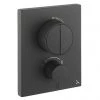 Crosswater MPRO Crossbox Push Matt Black 2 Outlet Trim Set -Shower Valves Sales Store PROCBPUSH1500LBPM P
