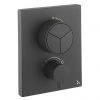 Crosswater MPRO Crossbox Push Matt Black 3 Outlet Trim Set 1 Crosswater MPRO Crossbox Push Matt Black 3 Outlet Trim Set -Shower Valves Sales Store PROCBPUSH2500LBPM P