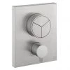 Crosswater MPRO Crossbox Push Brushed Stainless Steel Effect 3 Outlet Trim Set 2 Crosswater MPRO Crossbox Push Brushed Stainless Steel Effect 3 Outlet Trim Set -Shower Valves Sales Store PROCBPUSH2500LBPV P