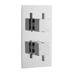 Nuie - Minimalist Square Twin Concealed Thermostatic Valve with Diverter - JTY302