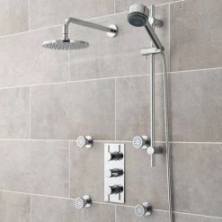 Nuie Quest Concealed Thermostatic Triple Shower Valve with Built-in Diverter -Shower Valves Sales Store QUEV56 detail1 460