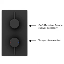 Arezzo Round Modern Twin Concealed Shower Valve - Matt Black -Shower Valves Sales Store RSV31 BLK new d1b 460