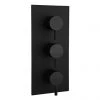 Arezzo Round Modern Triple Concealed Shower Valve - Matt Black -Shower Valves Sales Store RTSV BLK new prod