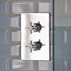 Heritage - Dawlish Dual Control Recessed Valve - Chrome - SDC04 7 Heritage - Dawlish Dual Control Recessed Valve - Chrome - SDC04 -Shower Valves Sales Store SDC04 D2 460