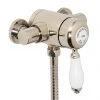 Heritage - Ryde Single Control Exposed Mini Valve With Bottom Outlet - Vintage Gold 2 Heritage - Ryde Single Control Exposed Mini Valve With Bottom Outlet - Vintage Gold -Shower Valves Sales Store SLA04 P1