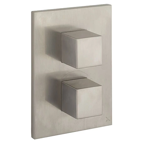 Crosswater - Water Square/Verge Crossbox 3 Outlet Trim & Levers - Brushed Stainless Steel 3 Crosswater - Water Square/Verge Crossbox 3 Outlet Trim & Levers - Brushed Stainless Steel