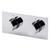 Venice Modern 1 Outlet Twin Round Concealed Shower Mixer Valve - Chrome