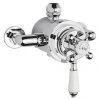 Hudson Reed Topaz White Dual Exposed Thermostatic Shower Valve Chrome - TSVT104
