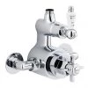Nuie Traditional Twin Exposed Thermostatic Shower Valve - Chrome - AG302 -Shower Valves Sales Store Traditional Exposed Shower Valve AG302 p