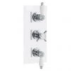 Traditional Triple Concealed Thermostatic Shower Valve with Diverter & Rectangular Plate -Shower Valves Sales Store Traditional Triple Concealed Thermostatic Shower Valve with Diverter Rectangular Plate prod