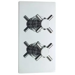 Series 1 Twin Concealed Thermostatic Shower Valve - Chrome - JTY306