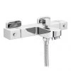 Nuie Wall Mounted Square Thermostatic Bath/Shower Mixer Valve - Bottom Outlet - Chrome - VBS005 -Shower Valves Sales Store VBS005 nw p