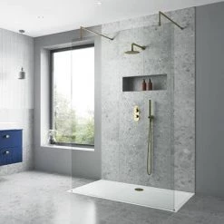 Venice Giro Twin Thermostatic Shower Valve with Diverter - Brushed Brass -Shower Valves Sales Store VG8TW02BB d4 460