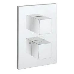 Crosswater - Water Square/Verge Crossbox 2 Outlet Trim & Levers - Chrome