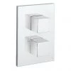Crosswater - Water Square/Verge Crossbox 3 Outlet Trim & Levers - Chrome -Shower Valves Sales Store WSCB1000LBPC M