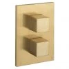 Crosswater - Water Square/Verge Crossbox 2 Outlet Trim & Levers - Brushed Brass -Shower Valves Sales Store WSCB1000LBPF M 1